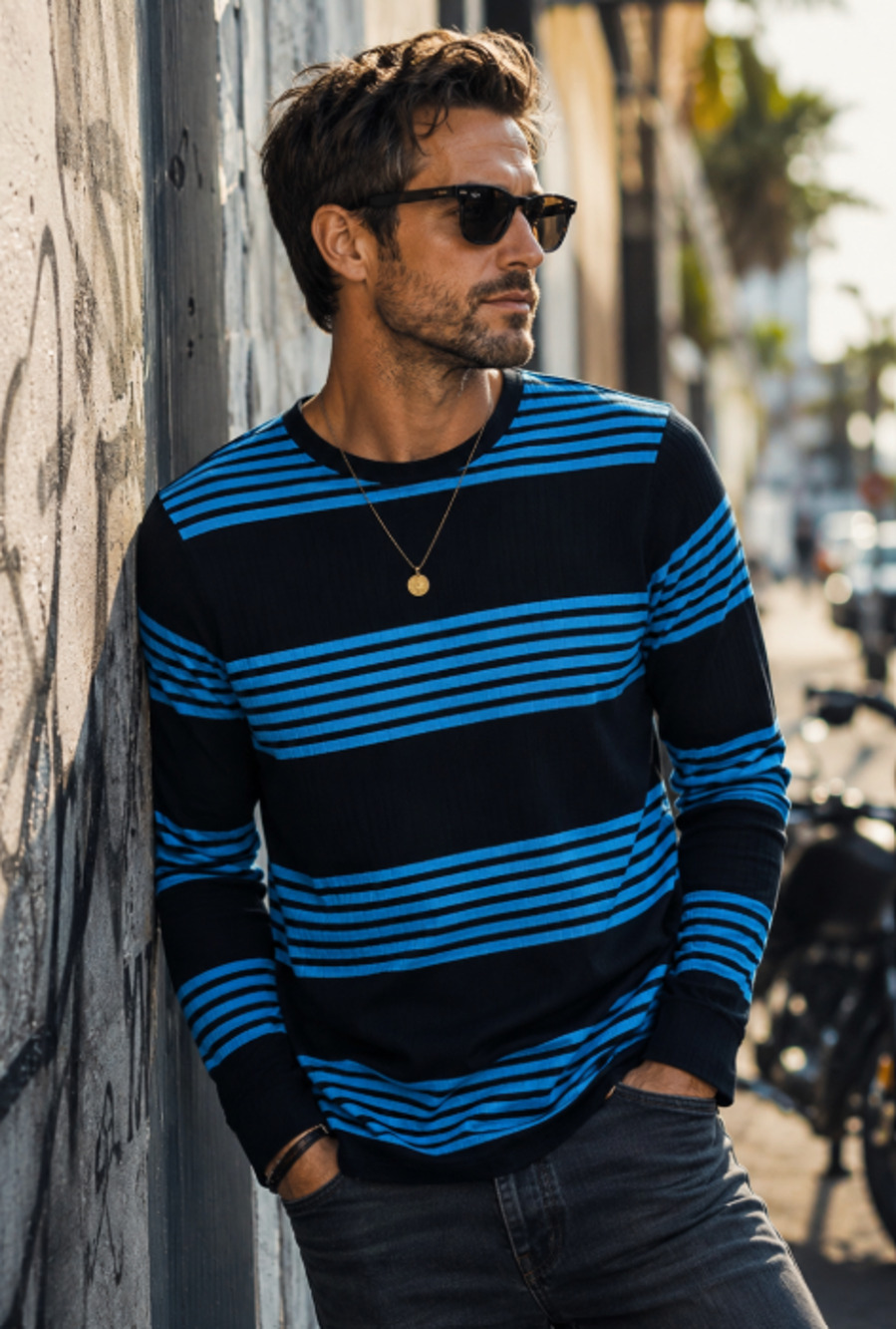 Tony Hawk henley shirt long sleeve thermal mens small teal black casual stretch